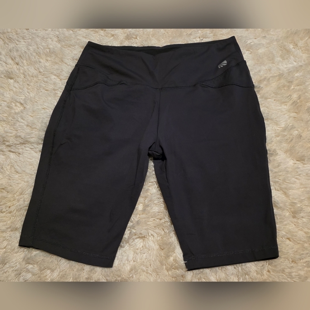 MARIKA MIRACLES Grey Womens Bike Short With Zippered Pocket Sz. 14/16